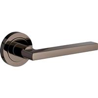 Designer Levers Scylla Lever On Rose Door Handles (Pair) in Black Nickel