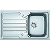 Franke Flash Reversible Stainless Steel Kitchen Sink & Drainer Single Bowl in Silver