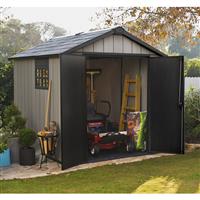 Keter Oakland Shed 9' x 7' in Grey Steel Reinforced Plastic