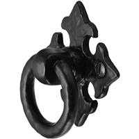 Old Hill Ironworks Gothic Cabinet Ring Pull 58mm in Black Cast Iron