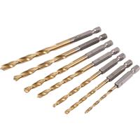 Abracs Quick Chuck Titanium Pilot Drill Set (7 Piece) Plastic