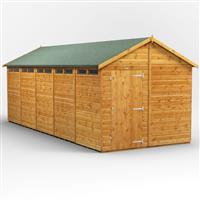 Powersheds Power Apex Security Shed 20' x 8' in Natural Timber
