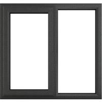 Crystal Casement uPVC Window Left Hand Opening Next To a Fixed Light 905mm x 965mm Clear Triple Glazed /White in Grey