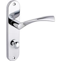 Designer Levers Marvel Door Handles Polished Bathroom (Pair) in Chrome