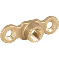 Unbranded Backplate Female 10mm (10 Pack) in Brass