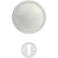 Lockworks Mortice Knob Set in White Plastic