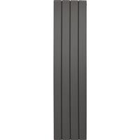 Towelrads Berkshire Double Panel Designer Radiator 1800 x 510mm 4292Btu in Anthracite Aluminium