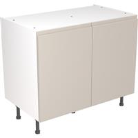 Kitchen Kit Flatpack J-Pull Kitchen Cabinet Base Unit Super Gloss 1000mm in Light Grey MFC