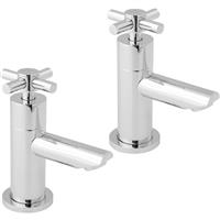Deva Motif Taps Bath Pillar (2 Pack) in Chrome