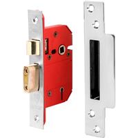 Union BS 5 Lever Mortice Sashlock 64mm Satin Chrome in Silver