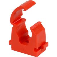 Talon Hinged Clip 15mm (20 Pack) in Red Polypropylene