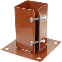 Powapost Bolt Down Post Shoe 75 x 75mm Powder Coated Steel