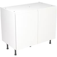 Kitchen Kit Flatpack J-Pull Kitchen Cabinet Base Unit Ultra Matt 1000mm in White MFC