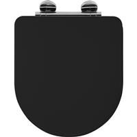 Croydex Iseo Wood Toilet Seat Matt in Black