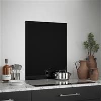 Splashback Gloss Self-Adhesive Glass 600 x 750mm in Black