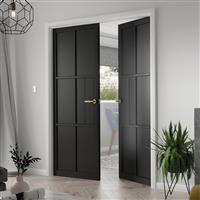 JB Kind Civic Internal Door 35 x 1981 x 762mm in Black Mdf