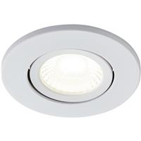 Spa Lighting Spa Integrated LED 5W Fire Rated Adjustable IP65 Downlight 500lm 4000K in White Steel