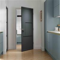 JB Kind Cosmo Internal Door 35 x 1981 x 610mm in Grey Laminate