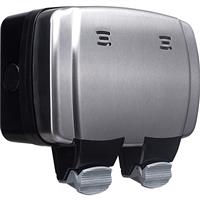 BG Decorative IP66 13A DP Switched Socket 2 Gang in Stainless Steel