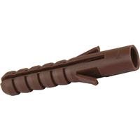 Fischer Plastic Contract Wall Plug 7mm (100 Pack) in Brown