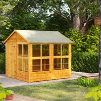 Power Apex Potting Shed 8' x 8' in Natural Timber