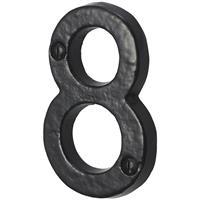 Old Hill Ironworks Door Numeral Number 8 in Black Cast Iron