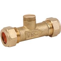 Reliance Valves Double Check Valve 22mm in Gold Dzr Brass