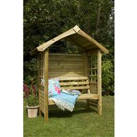 Forest Garden Cadiz Arbour 197cm (h) x 169cm (w) x 73cm (d) in Natural Timber