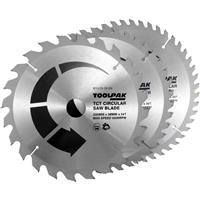Toolpak TCT Circular Saw Blades 235 x 30mm (3 Pack) Steel