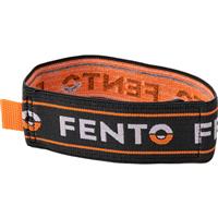 Fento Max Velcro Knee Pad Straps /Orange (4 Pack) in Black Rubber