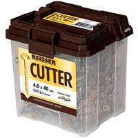 Reisser Cutter Pozi Screw Tub 4.0 x 40mm (1200 Pack) in Gold