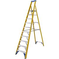 Werner Fibreglass Platform Stepladder 10 Tread Steel