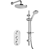 Deva Newton Thermostatic Concealed Valve Diverter Mixer Shower in Chrome Brass