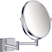 Hansgrohe AddStoris Shaving Mirror in Chrome Glass