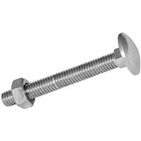 Forgefix Coach Bolt & Nut M12 x 180 (5 Pack) in Silver