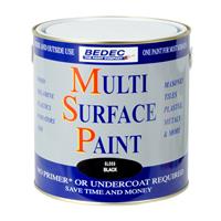 Bedec Multi Surface Paint Gloss 2.5L in Black Plastic