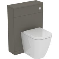 Ideal Standard i. life S Compact Matt WC Unit and Worktop with Back to Wall Toilet and Soft Close Seat 600mm in Quartz Grey