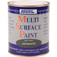Bedec Multi Surface Paint Matt 750ml in Anthracite Plastic