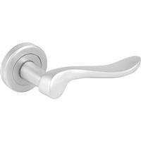 Serozzetta Verdun Lever On Rose Door Handles Satin (Pair) in Chrome