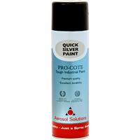 Industrial Spray Paint 500ml Quick in Silver Plastic