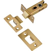 Premium Sprung Bolt Through Tubular Mortice Latch 64mm Electro in Brass