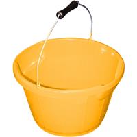 Red Gorilla Plas Shallow Bucket 10L in Yellow Polymer