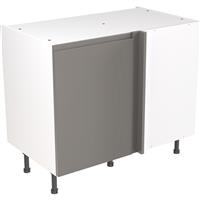 Kitchen Kit Flatpack J-Pull Kitchen Cabinet Base Blind Corner Unit Ultra Matt 1000mm in Dust Grey MFC
