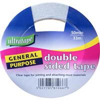 Ultratape Double Sided Tape 50mm x 33m in Clear