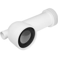 McAlpine WC-CON8V WC Connector Inc Pipe Boss 90deg Bend in White Polypropylene