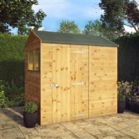 Mercia Shiplap Apex Shed 7' x 5' in Brown Timber