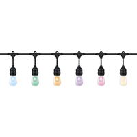 WiZ Smart LED Outdoor String Lights 48ft Colour in Black Plastic