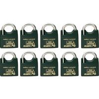 Burg-Wachter Brass ATLANTIC Keyed Alike Padlock Set 50mm (5 Pack) in Black