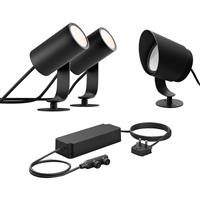 Philips Hue Lily and XL Outdoor Spotlight Base Kit 590lm 8W in Black Aluminium