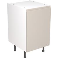 Kitchen Kit Flatpack J-Pull Kitchen Cabinet Base Unit Super Gloss 500mm in Light Grey MFC